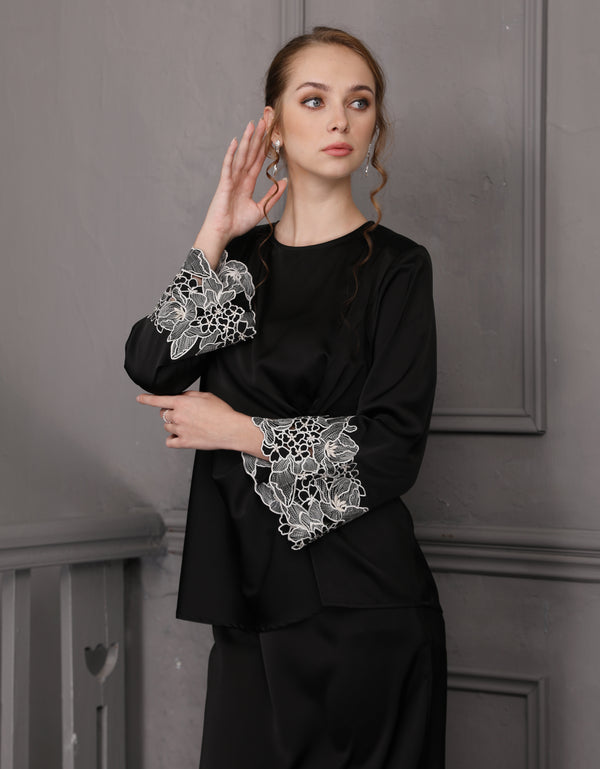 BAJU KURUNG KEDAH MODEN AERI (BLACK)